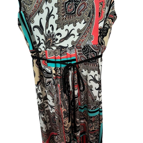 NY Collection Sleeveless Multi Colorful Maxi Dress Size Petite Small - Picture 3 of 8